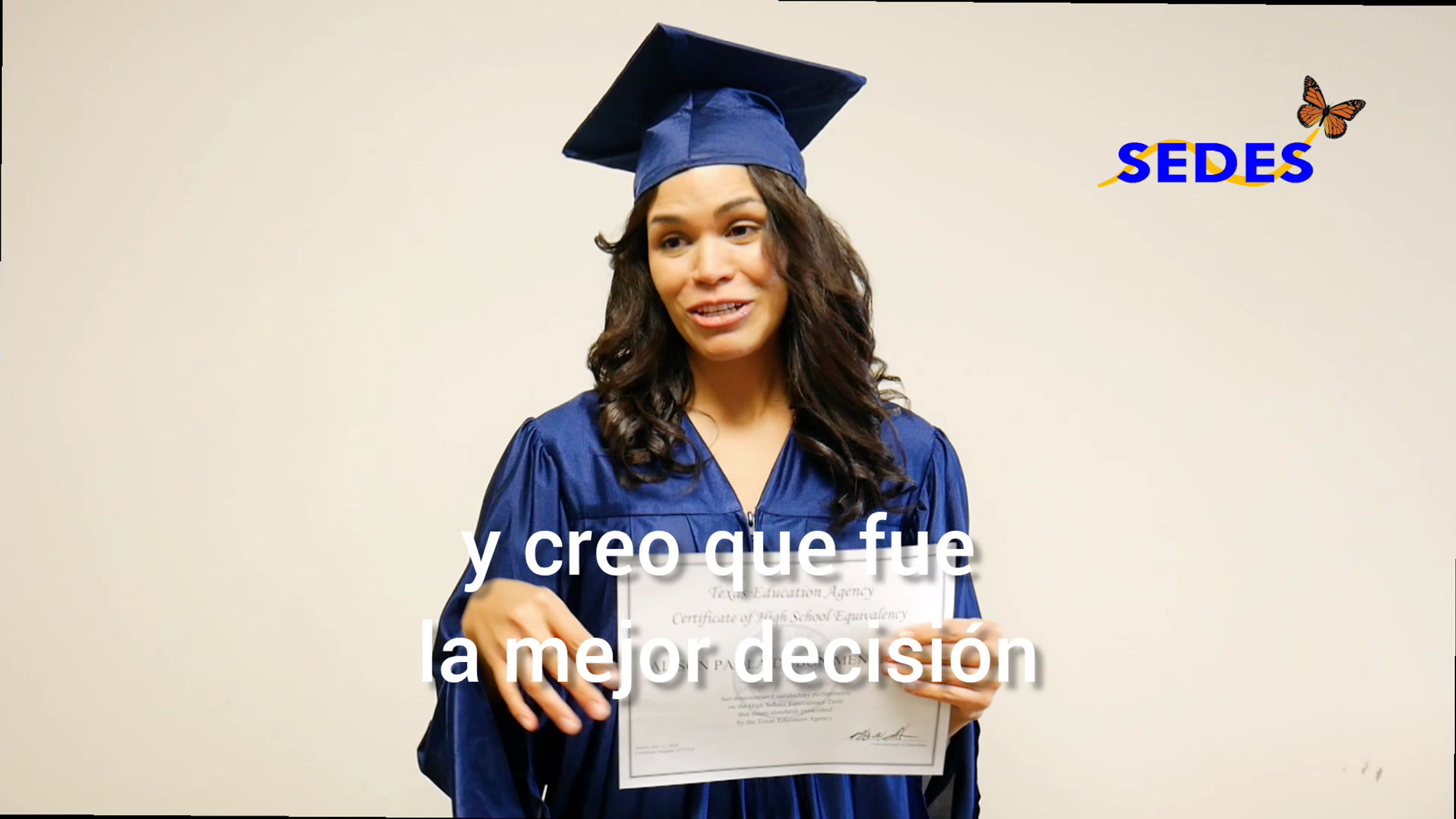 Testimoniales de GED® de SEDES